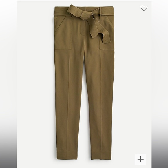 J. Crew Pleat-front easy pant in 365 crepe -moss size 10 - Picture 1 of 4